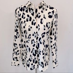 NWOT Lafayette 148 - Leopard Print Silk Top